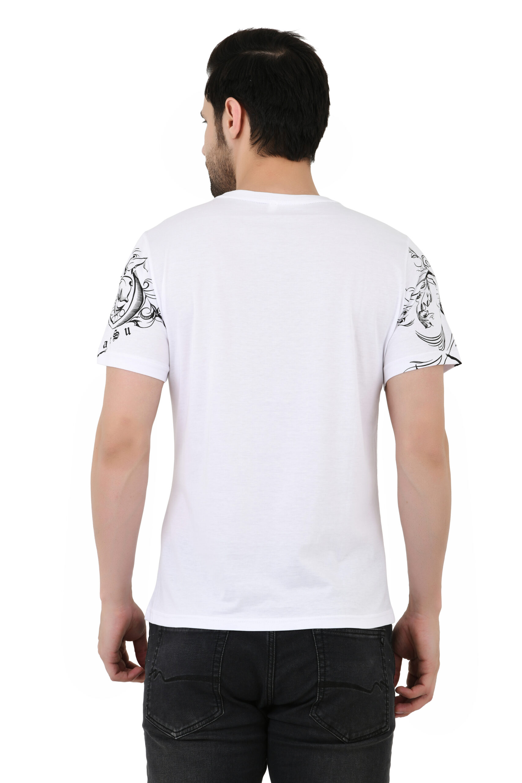 SAGEWARE Men Printed Round Neck Short Sleeve Cotton Blend T-Shirt - Image 11