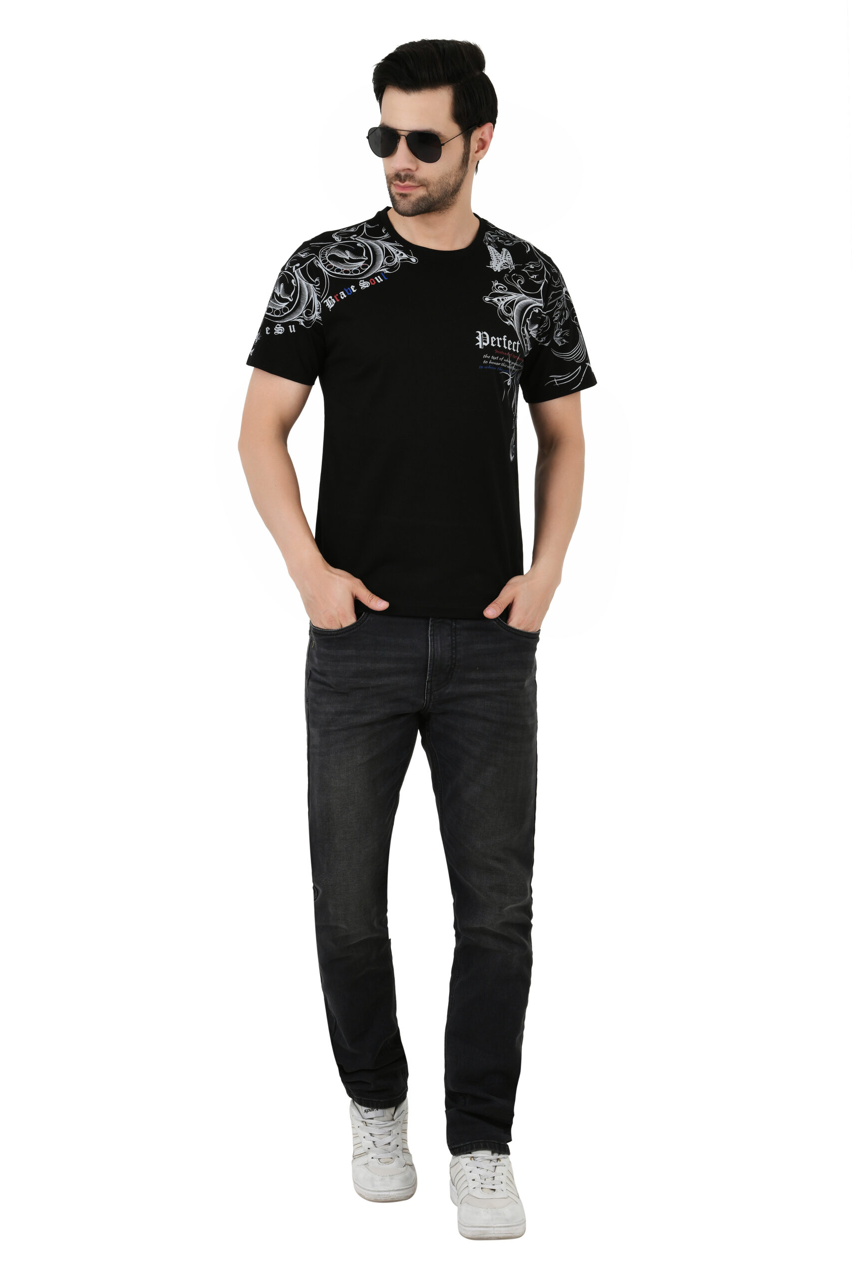 SAGEWARE Men Printed Round Neck Short Sleeve Cotton Blend T-Shirt - Image 12