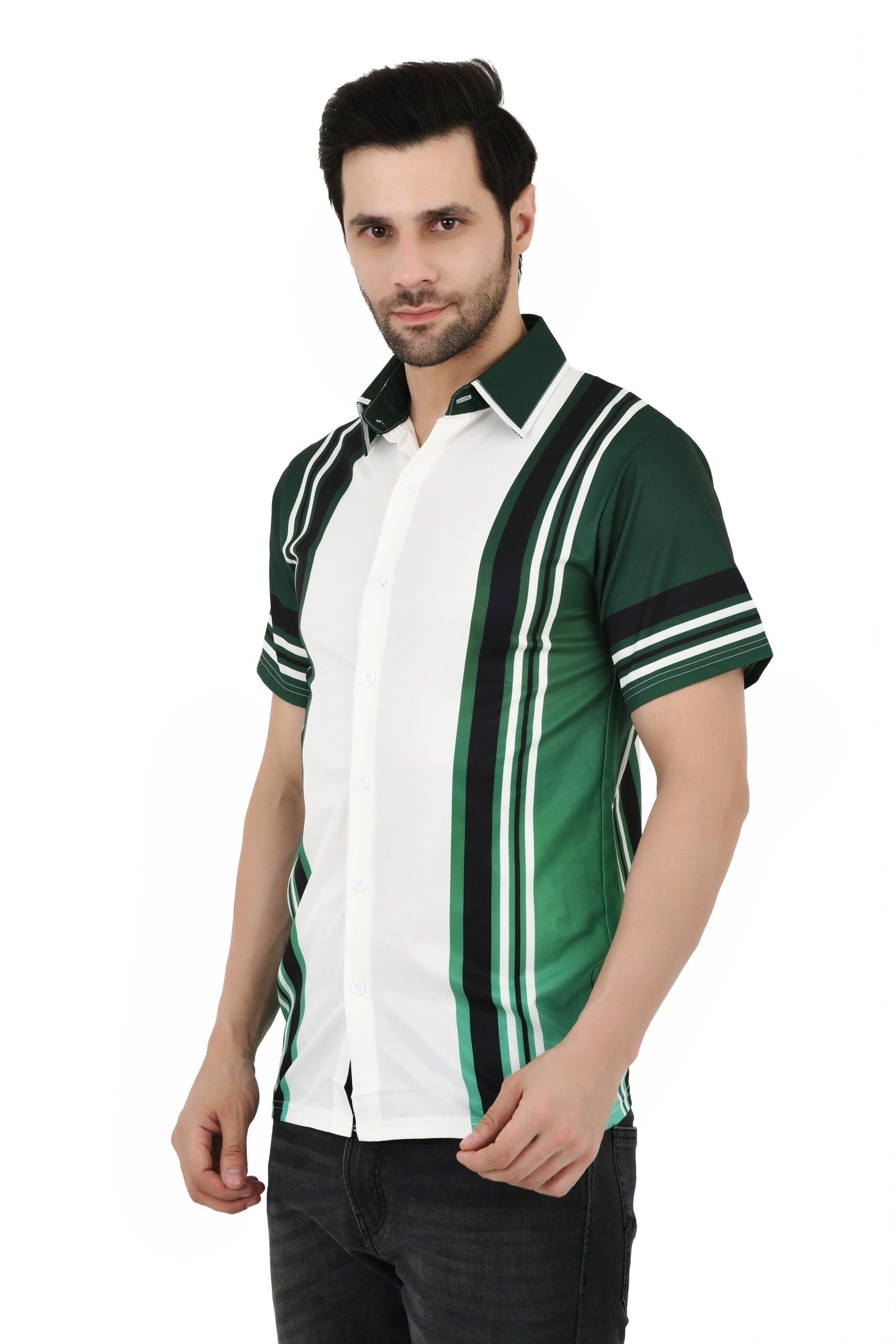 Men's Regular Fit Soft Cotton Blend Casual Shirt Spread Collar Half Sleeves Formal Shirt - Image 4