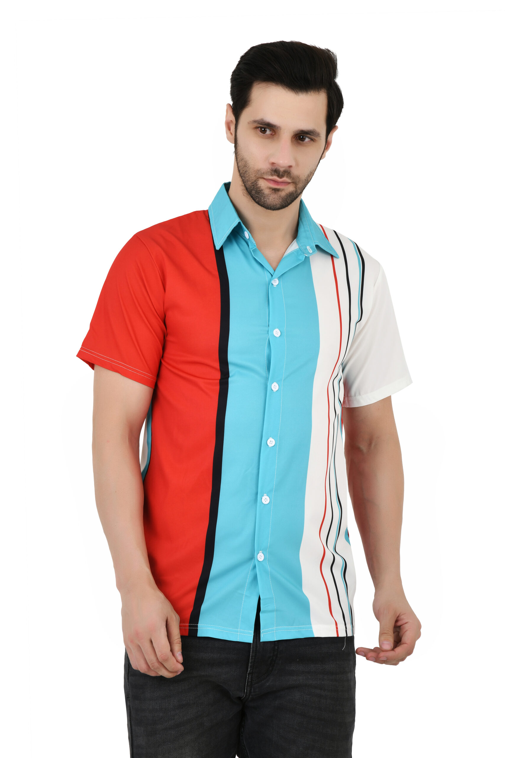 Stylish Regular Fit Short Sleeve Shirt for Men's Daily Use - Image 5