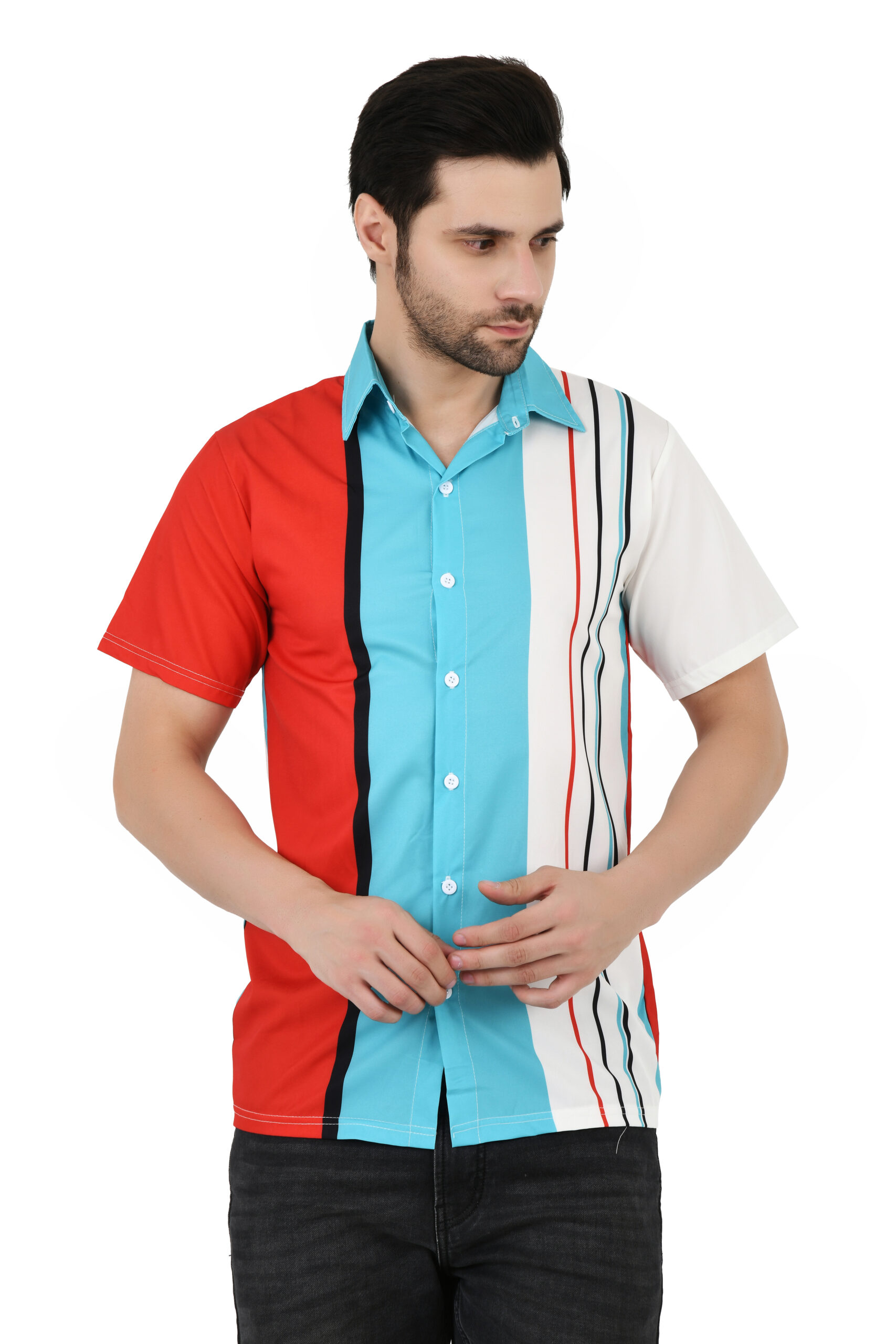 Stylish Regular Fit Short Sleeve Shirt for Men's Daily Use