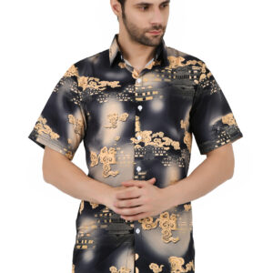 Casual Shirt for Men || Men Poly Cotton Stylish Shirt || Men Printed Shirt || Men Shirt Half Sleeve - Prime