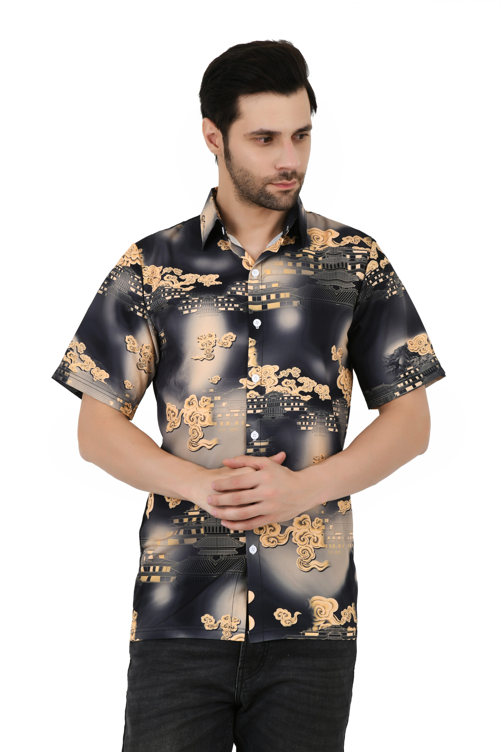 Casual Shirt for Men || Men Poly Cotton Stylish Shirt || Men Printed Shirt || Men Shirt Half Sleeve - Prime