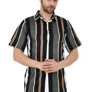 Men's | Stripes | Half Sleeve | Slim Fit | Spread Collar | Casual Shirt