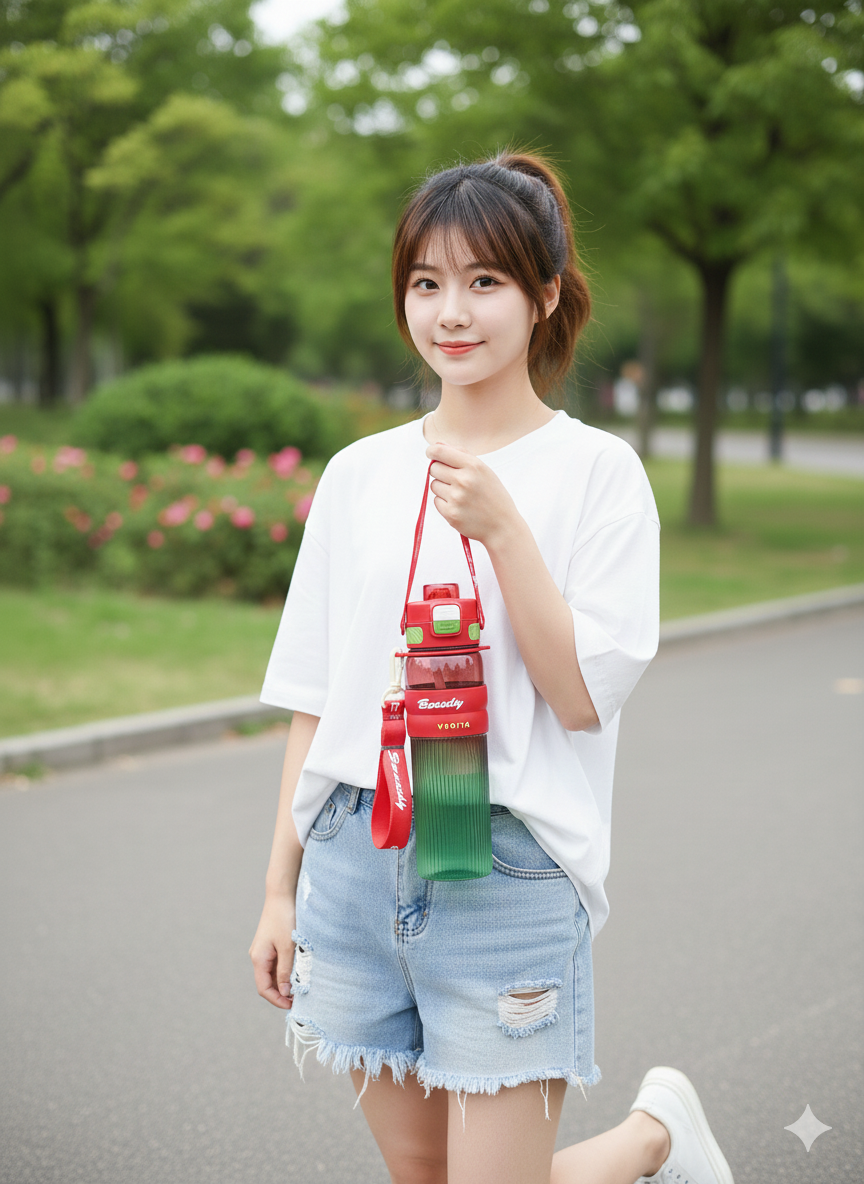 SAGEWARE 1000 ml Large Water Bottle | BPA Free Plastic Bottle for Fitness, Outdoor & Daily Use Red