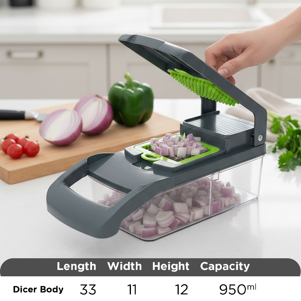 Sageware 16 in 1 Vegetable Chopper | (Grey) - Image 2