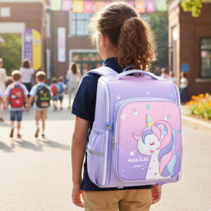 SAGEWARE 3D Unicorn School Bag for Girls Boys Kids 7–14 Years | Lightweight Waterproof Cartoon Backpack | Spacious Multi-Compartment PU Bag for School & Travel | Comfortable & Durable Kids Backpack