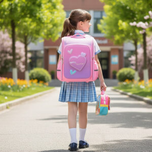 SAGEWARE 3D School Bag for Boys Kids & Girls Backpack for School | Waterproof, Lightweight, Spacious with Multiple Pockets & Durable Zippers for Daily Use (Age of 8-14 years) 3D-Pink