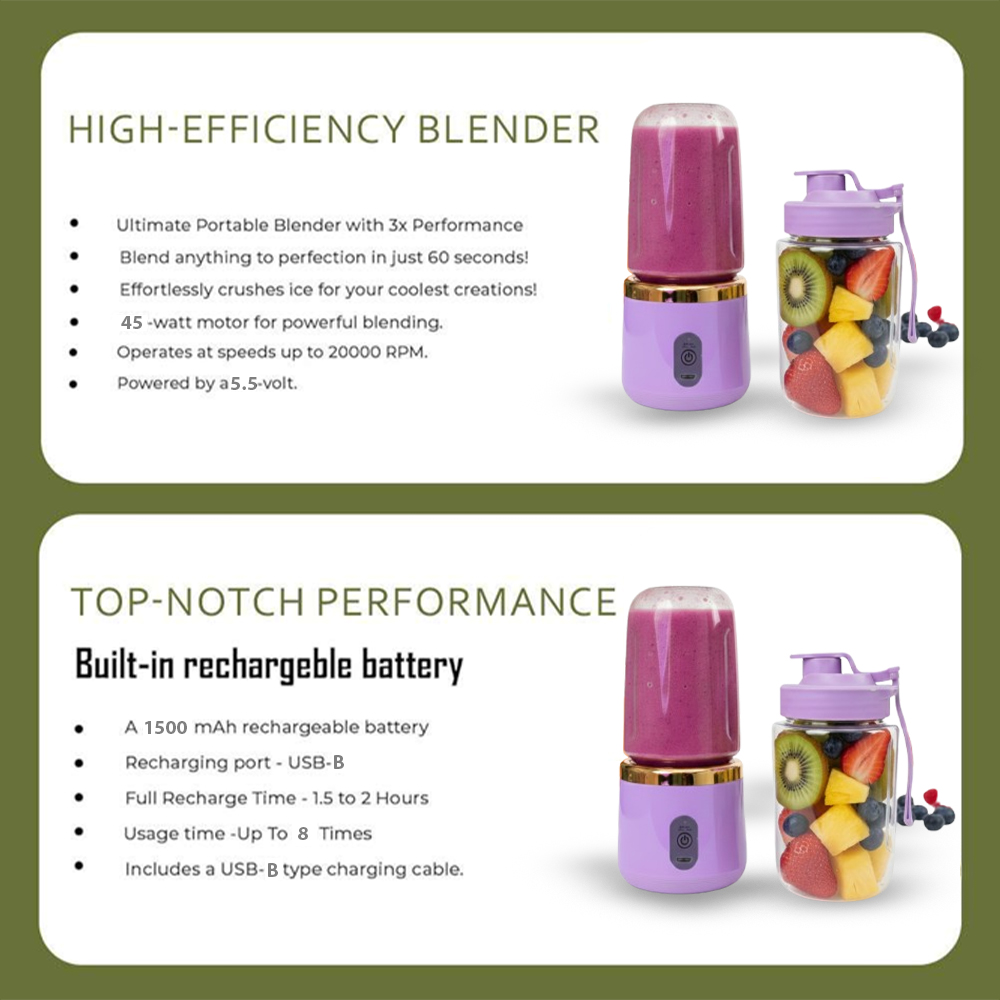 Sageware Multipurpose Hand Blender | Electric Beater, Mixer & Whisker for Home Use Mixer Juicer Jar (500 ml Purple) - Image 6